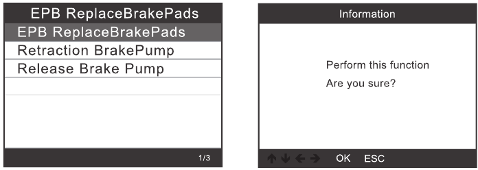 EPB reset - Stap 2