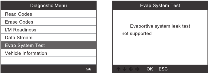 Evap-lektest - Stap 1