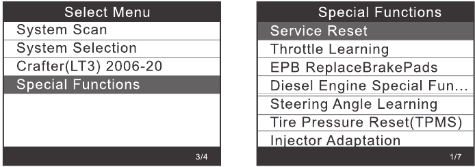 Speciale functies - Stap 1
