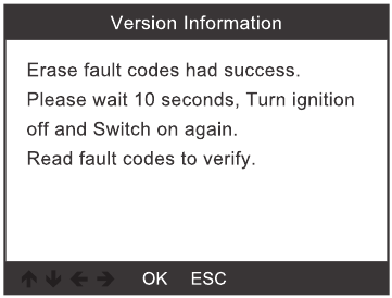 Foutcodes wissen - Stap 2