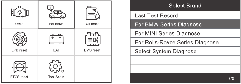 Productkenmerken - Voor BMW-serie diagnose