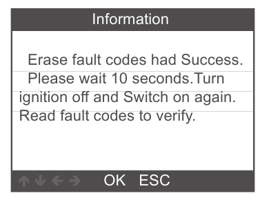 Foutcodes wissen - Stap 2