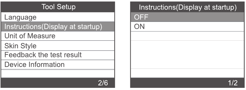 Instructies (Weergeven bij opstarten)