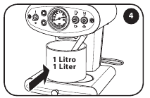 Plaats een container onder de koffie-uitloop
