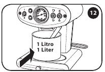 Plaats een container onder de koffie-uitloop