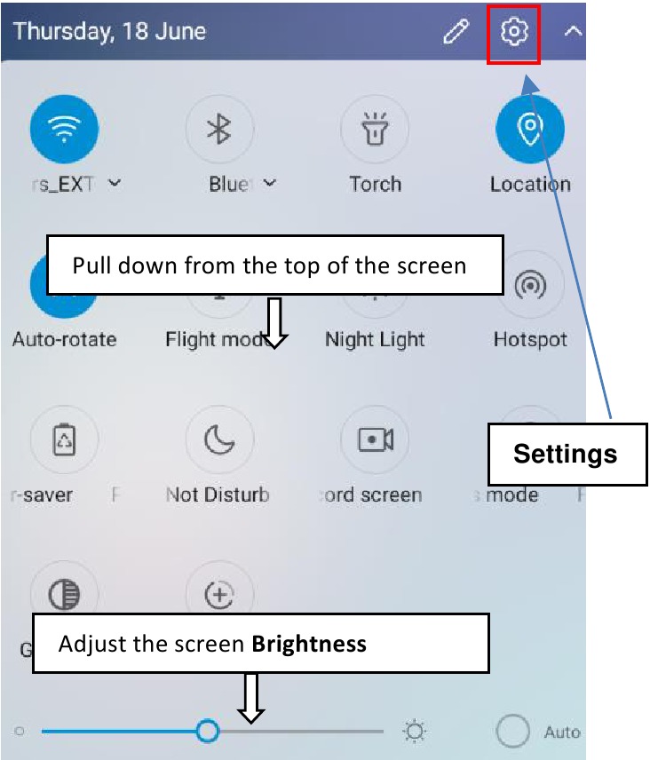 Het paneel Snelle instellingen