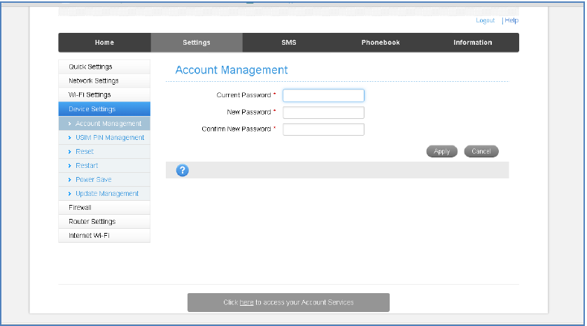 INSTELLINGEN - ACCOUNTBEHEER