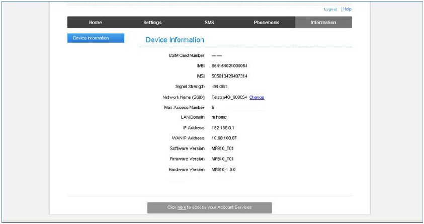 WEB INTERFACE GUIDE - INFORMATION