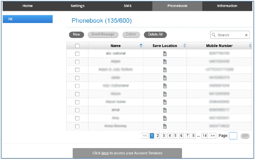 WEB INTERFACE GUIDE - PHONEBOOK