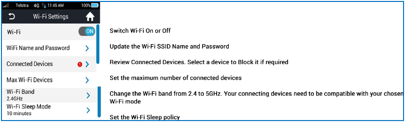 WI-FI-instellingen