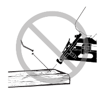 pictogram niet bovenop andere bevestigingsmiddelen