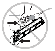 pictogram hand weg van trekker