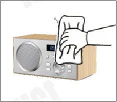 Veeg het apparaat en de knoppen af met een zachte doek.