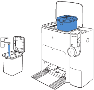 Opladen - Stap 2 - Water toevoegen aan het schoonwatertankje