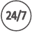 24/7-knop