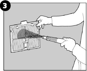 Periodieke filterreiniging - Stap 1