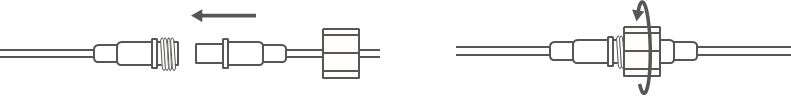Als u 2 LED-lampjessnoeren hebt
