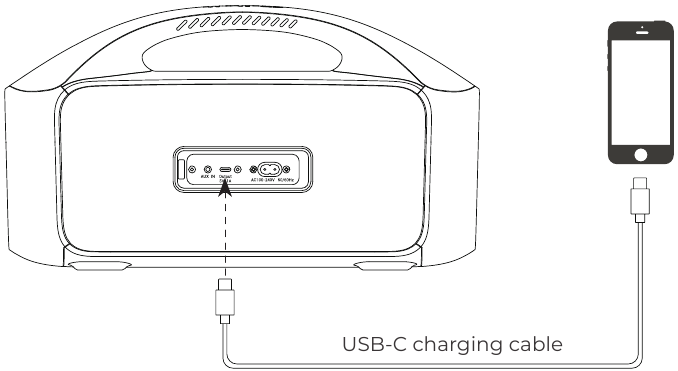 Andere apparaten opladen via de luidspreker