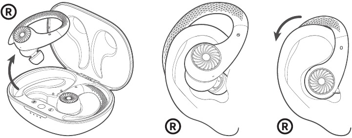 Uw MoveBuds H1 dragen