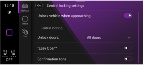Keyless Access - Voertuig ontgrendelen bij nadering