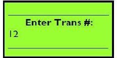 Voer transactienummer in