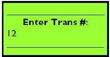 Transactienummer invoeren