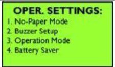 Operation Settings menu