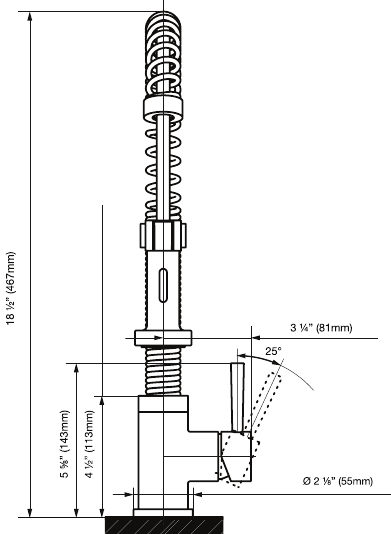 Afmetingen - Zijaanzicht