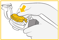 Membraan in connector plaatsen