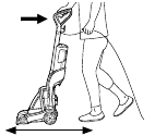 Afbeelding van het gebruik van de Hoover PowerDash Pet om natte slagen te maken