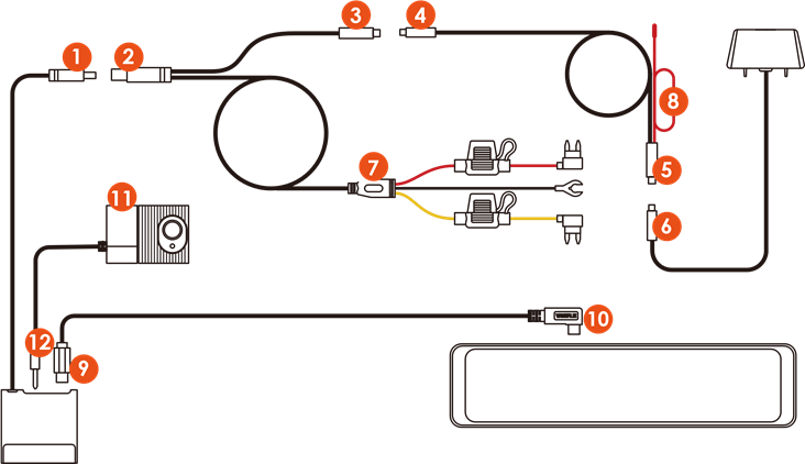 Installatie van de Hardwire Kit (voor 24 uur parkeermodus)