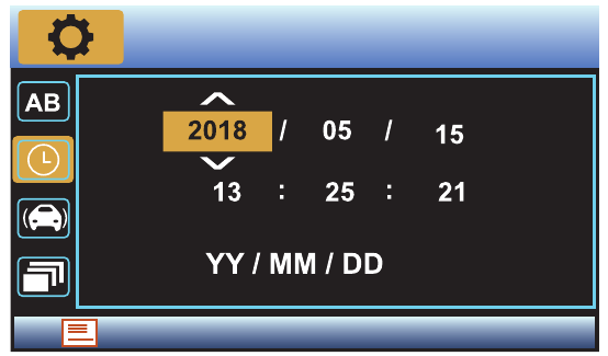 Datum/tijd instellen