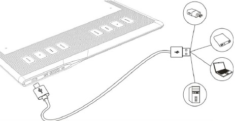 De tablet opladen