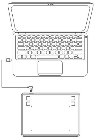 Sluit de tablet aan