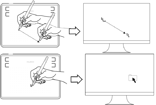 De cursor positioneren