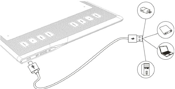 De tablet opladen