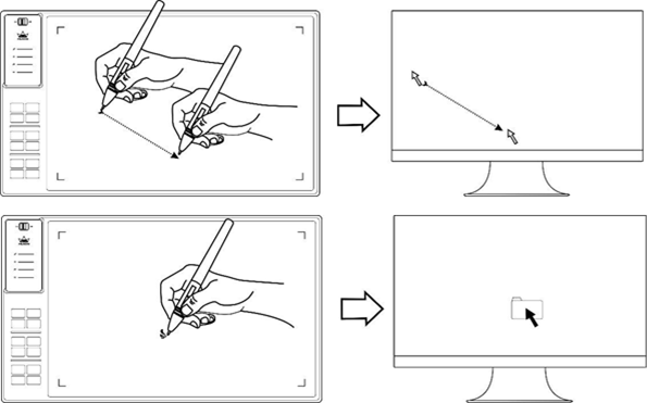 De cursor positioneren