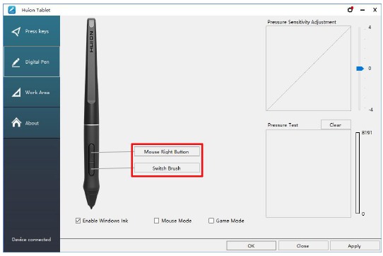 Penknoppen instellen