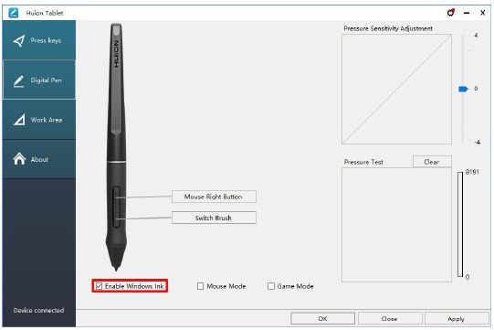 Windows Ink-functie inschakelen
