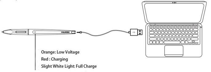 De pen opladen
