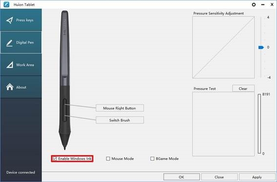 De Windows Ink-functie inschakelen