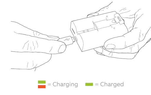 Laad de meegeleverde batterij op