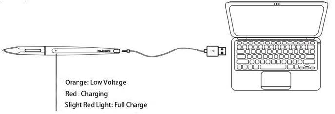 De pen opladen