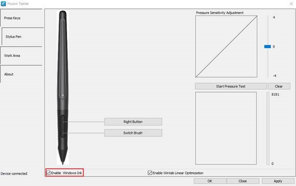 De Windows Ink-functie inschakelen