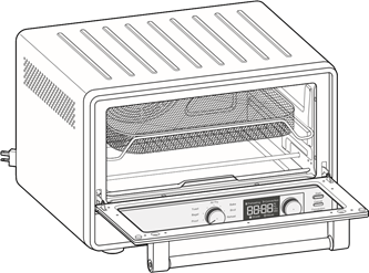ROOSTER VAN DE COUNTERTOP-OVEN - POSITIE 1