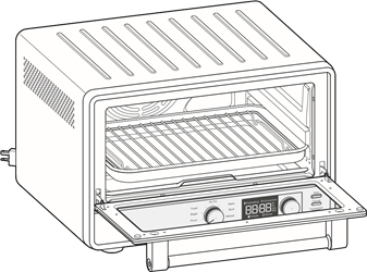 ROOSTER VAN DE COUNTERTOP-OVEN - POSITIE 3