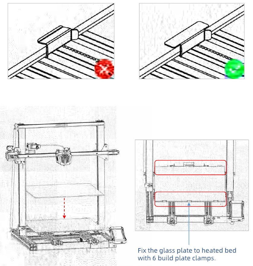 Installatie - Stap 4 - Installeer de glasplaat - Voorkant