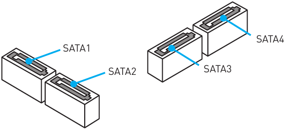 De SATA 6Gb/s-connectoren aansluiten