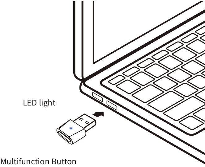 Koppelen met een pc - Stap 1 - Sluit de USB-adapter aan