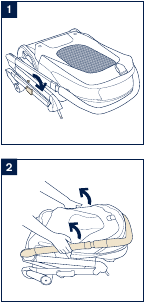 het openen van de kinderwagen